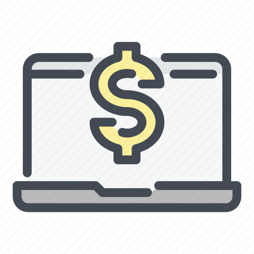 Laptop, money, payment, pay, dollar, online, finance icon - Download on Iconfinder