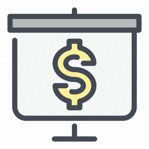 Money, dollar, presentation, board, report icon - Download on Iconfinder