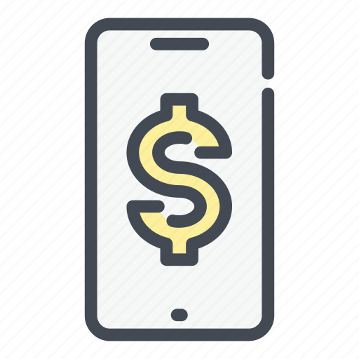 Mobile, phone, pay, payment, smartphone, dollar, money icon - Download on Iconfinder