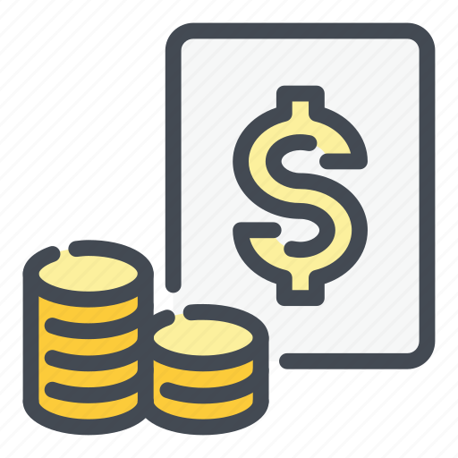 Money, dollar, coin, stack, finance, report, balance icon - Download on Iconfinder