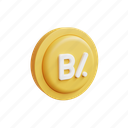balboa, icon, 3d, gold, money, illustration, cartoon, currency 