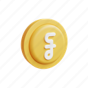 riel, icon, 3d, gold, money, illustration, cartoon 