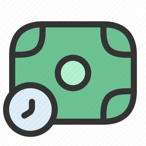 Money, time, pending payment, payment, dollar, currency, schedule payment icon - Download on Iconfinder