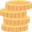 coins, business, cash, currency, finance, money, stack 