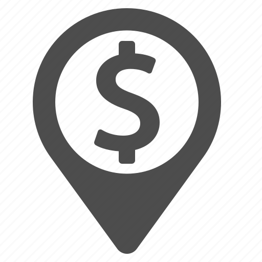 Dollar, finance, gps, location, marker, money icon - Download on Iconfinder