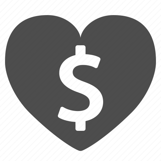 Dollar, finance, heart, love, money icon - Download on Iconfinder