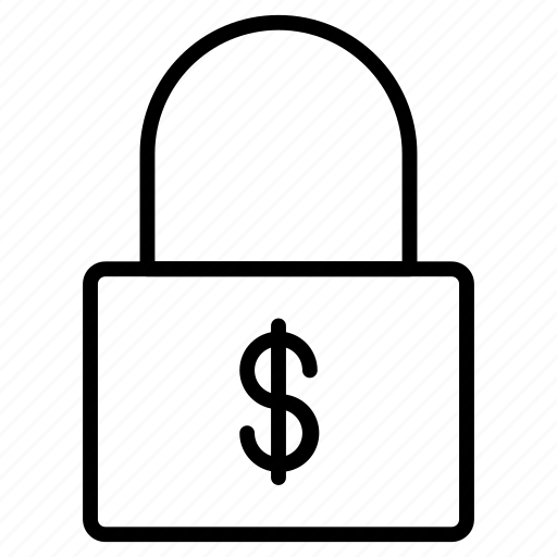 Padlock, lock, security, dollar icon - Download on Iconfinder