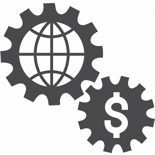 Business, cog, dollar, euro, finance, gears, global icon - Download on Iconfinder