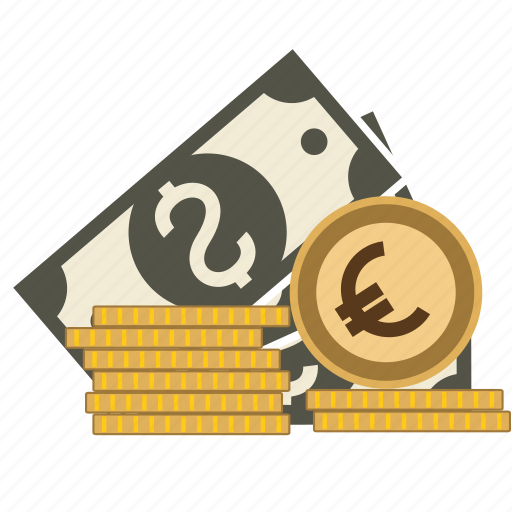 Coins, dollar, euro, finance, money, papers, pound icon - Download on Iconfinder
