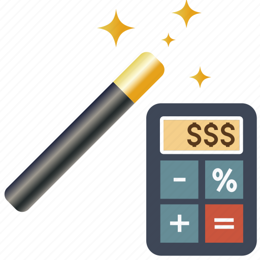 Calculator, coin, currency, dollar, euro, finance, magic icon - Download on Iconfinder
