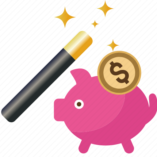 Bank, box, coin, dollar, magic, money, pig icon - Download on Iconfinder