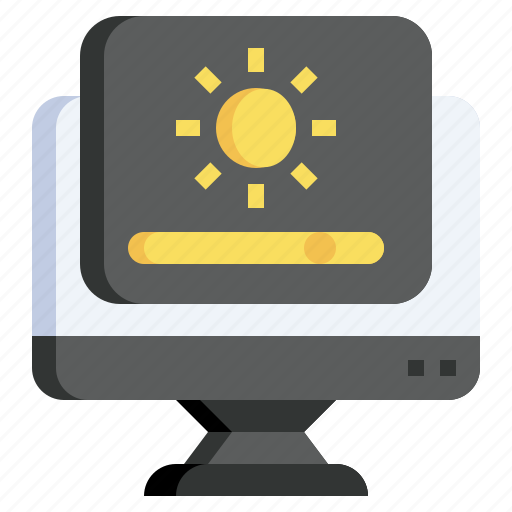 Brightness, desktop, contrast, monitor, computer icon - Download on Iconfinder