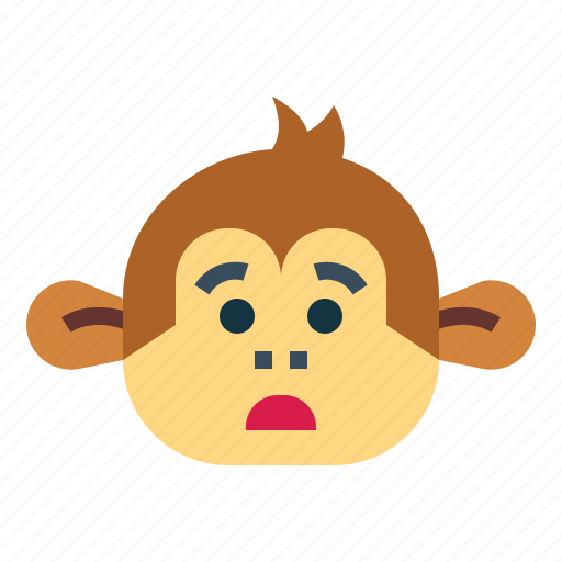 Monkey, animal, mammal, wildlife, alarmed icon - Download on Iconfinder