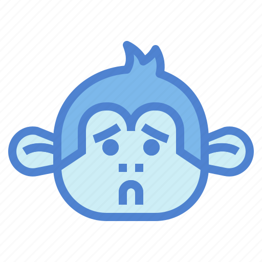 Monkey, animal, mammal, wildlife, anxious icon - Download on Iconfinder