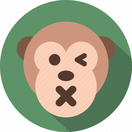 Emoticon, expression, face, monkey, rounded, smile icon - Download on Iconfinder