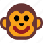 emoticon, face, monkey, expression, happy 