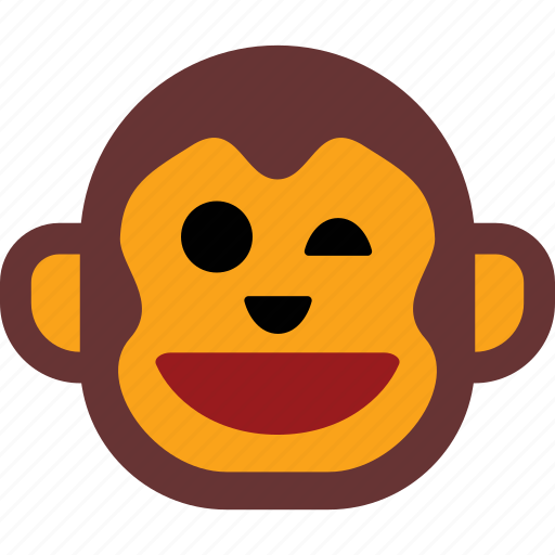 Emoticon, face, monkey, expression, happy icon - Download on Iconfinder