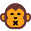 emoticon, face, monkey, expression, sad 