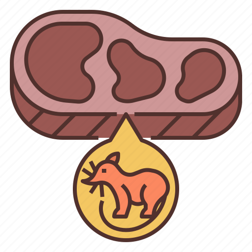 Meat, wildlife, monkeypox, virus, disease, raw meat icon - Download on Iconfinder