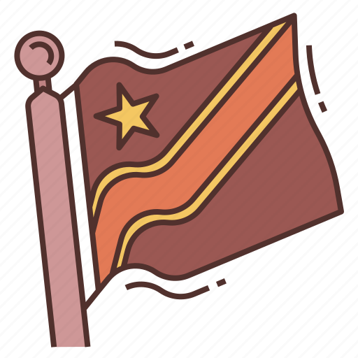 Congo, flag, country, africa, national, republic, congo flag icon - Download on Iconfinder