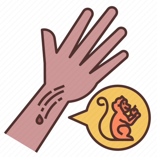Scratches, animal, bite, wound, laceration, monkey, monkeypox icon - Download on Iconfinder