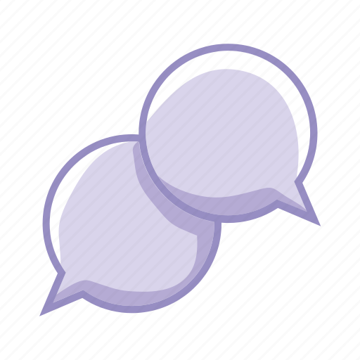 Bubbles, communication, dialogue, purple, share, speak icon - Download on Iconfinder