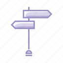 arrow, double, goal, mission, objective, purple, sign