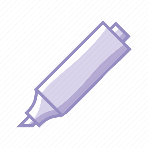 Focus, highlighter, pen, pencil, purple, spotlight icon - Download on Iconfinder
