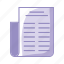 diploma, file, paper, purple 
