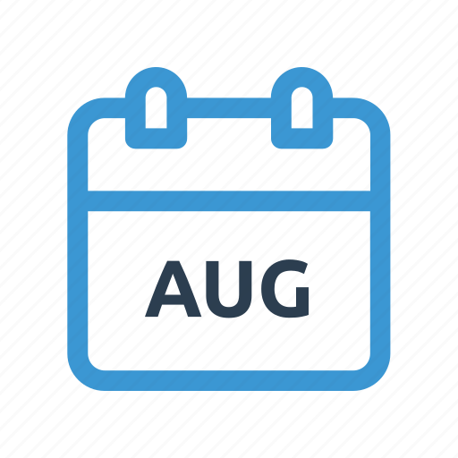 Aug, august, calendar, date, event, meeting, month icon - Download on Iconfinder
