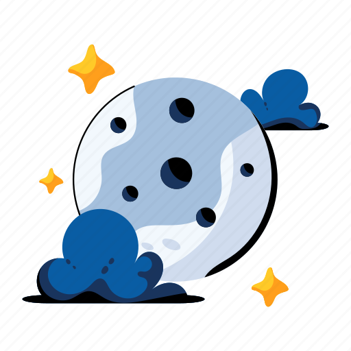 Whole moon, full moon, bright moon, crescent, lunar icon - Download on Iconfinder