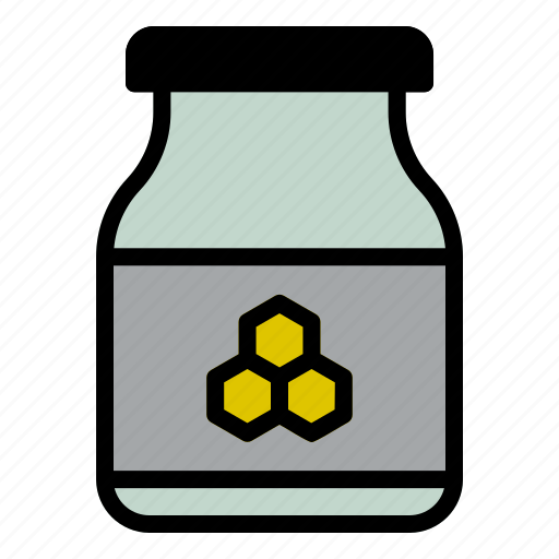 Honey, jar, bee, pot, breakfast icon - Download on Iconfinder