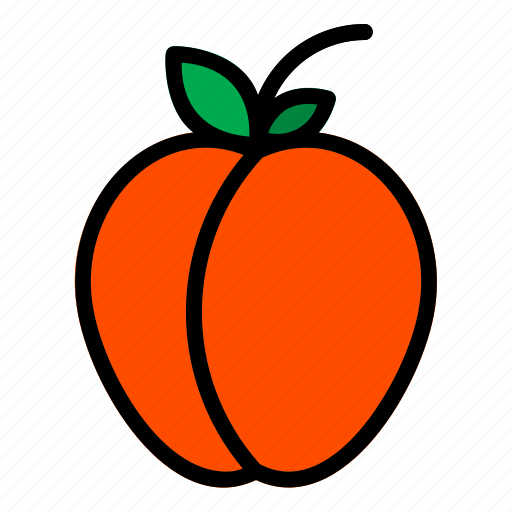 Peach, fruits, fruit, food, breakfast icon - Download on Iconfinder