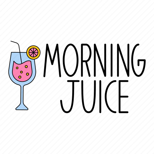 Drink, beverage, glass, straw, morning, sticker sticker - Download on Iconfinder