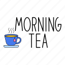 tea, mug, coffee, hot, drink, morning, cup, sticker