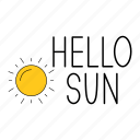weather, sunny, light, shine, glow, sticker, morning