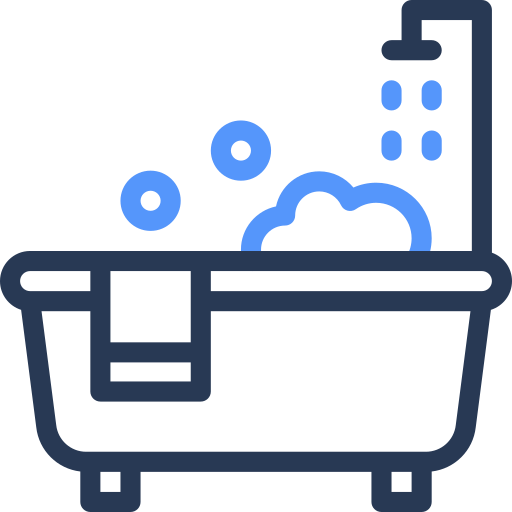 Bath, bathtub, bathroom, clean, hygiene, washing icon - Free download