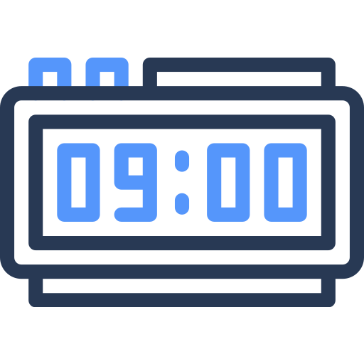 Digital, clock, alarm, timer, time, and, date icon - Free download