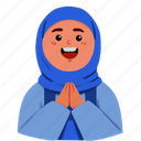 moslem, female, avatar, eid, mubarak, ramadan
