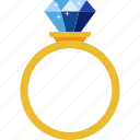 diamond, ring, mother day, gift icon