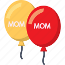 mom, balloons, mother day, baloon, drawing, fun