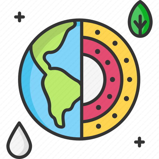 Earth, geology, layer, layers, planet earth icon - Download on Iconfinder