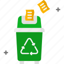 enviroment, green earth, paper, paper recycle, recycle, recycle bin 