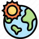 earth day, earth with sun, eclipse, ecology, environment, mother, nature