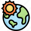 earth day, earth with sun, eclipse, ecology, environment, mother, nature 