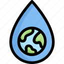 conservation, earth day, earth with drop water, ecology, environment, mother, nature
