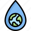 conservation, earth day, earth with drop water, ecology, environment, mother, nature 