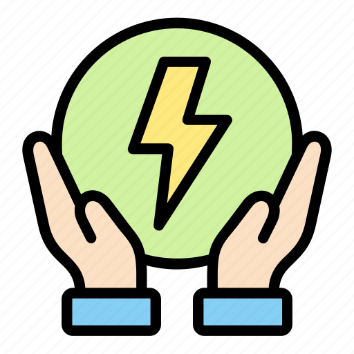 Save, energy, hand, electricity, power icon - Download on Iconfinder