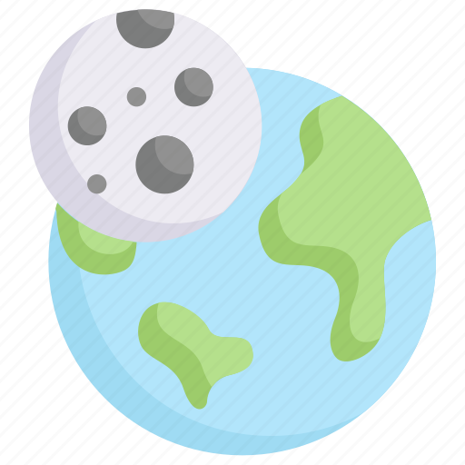 Earth day, earth with moon, eclipse, ecology, environment, mother, nature icon - Download on Iconfinder