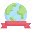 campaign, earth day, earth with ribbon, ecology, environment, mother, nature 